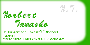 norbert tamasko business card